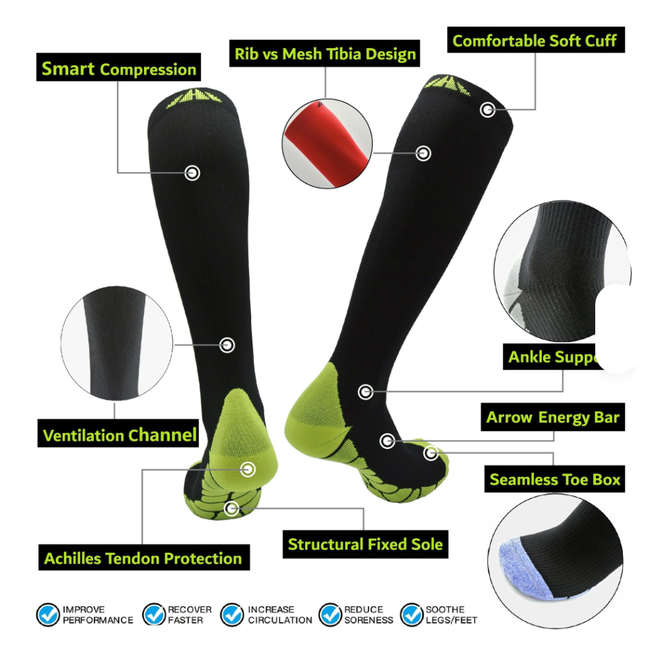 Pack 5 Pares - Medias de compresión terapéuticas